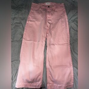 High-Rise Wide Leg Pink Women's Jeans